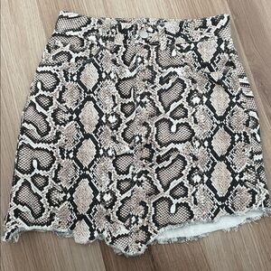 Zara Snake Skin Mini Skirt